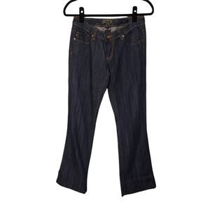 SEVEN7 Womens Jeans Size 26 Dark‎ Denim Wash Flare Leg Cotton Spandex ALTERED